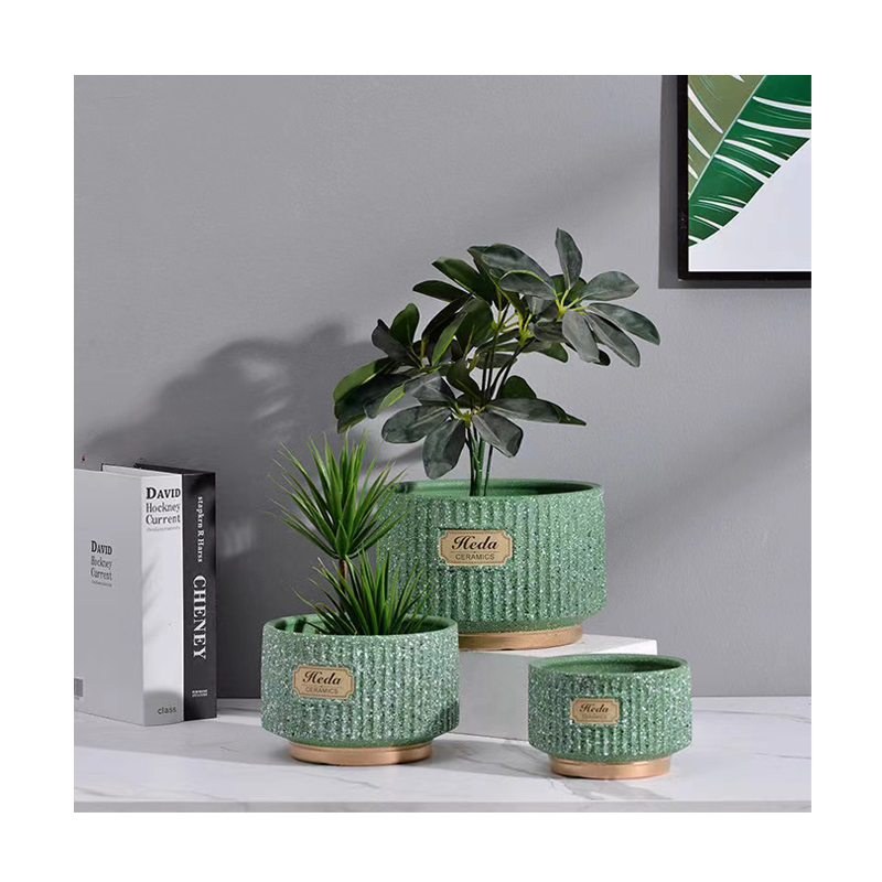 Lihangrui High Quality Decorative Garden Home Plant Pot White Heat Transfer Mini Ceramic Flower Pot  Flower Pot