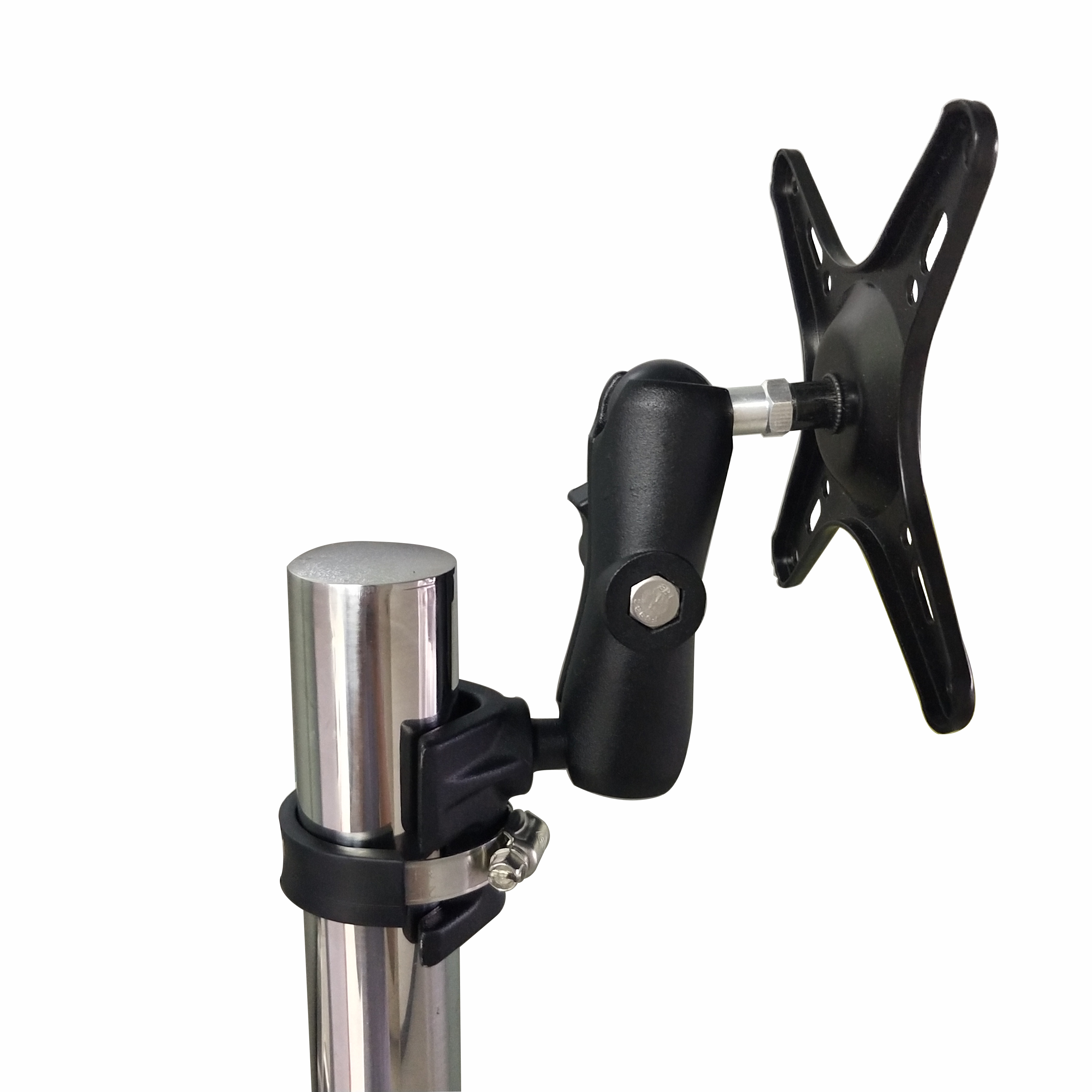 Rugged tablet mount 50mm 60mm 80mm 100mm vesa ball head aluminum vesa mobile phone holder for wall ram mount tablet linu
