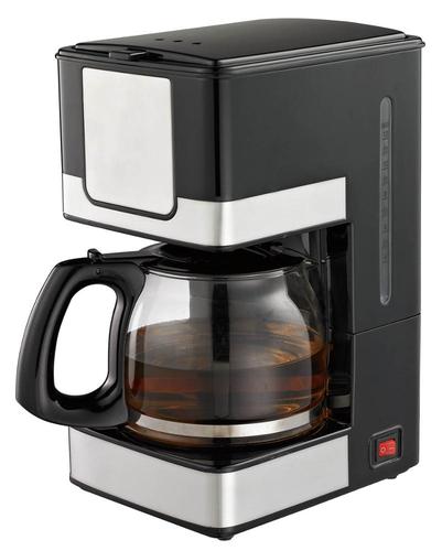 1.5L 900W 10-12 cup drip coffee maker with stainless steel decoration