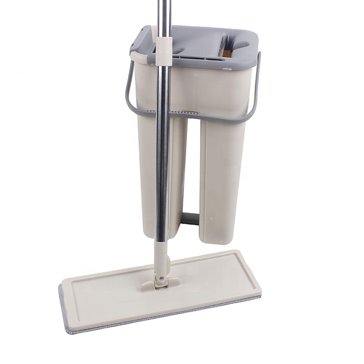 2021 hot selling household items stainless steel microfiber flat mop pad bucket
