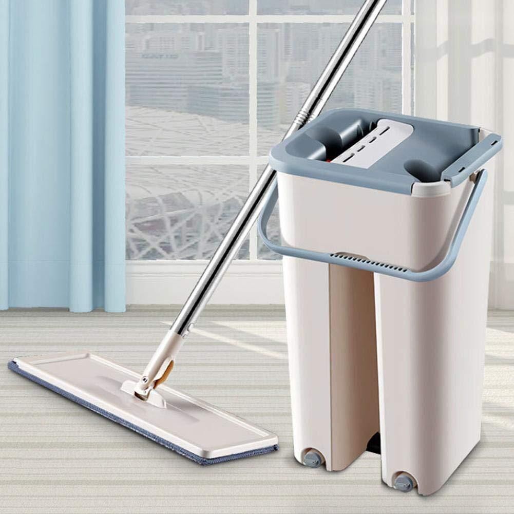 2021 hot selling household items stainless steel microfiber flat mop pad bucket