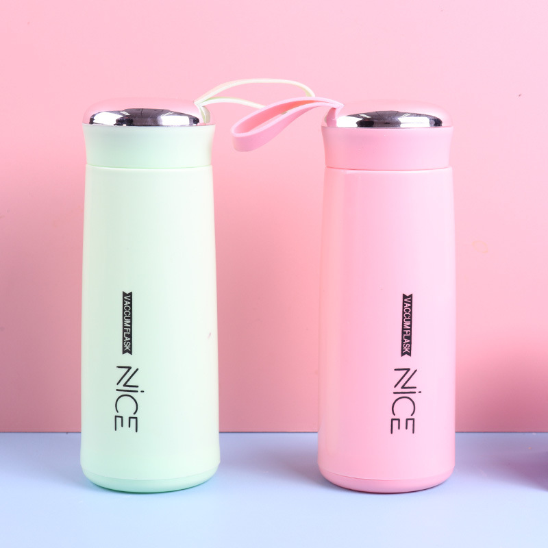 Macaron glass water bottle 400ml Glass Water Bottle with silicone protection sleeve cover