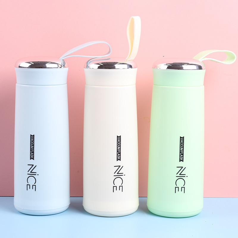Macaron glass water bottle 400ml Glass Water Bottle with silicone protection sleeve cover