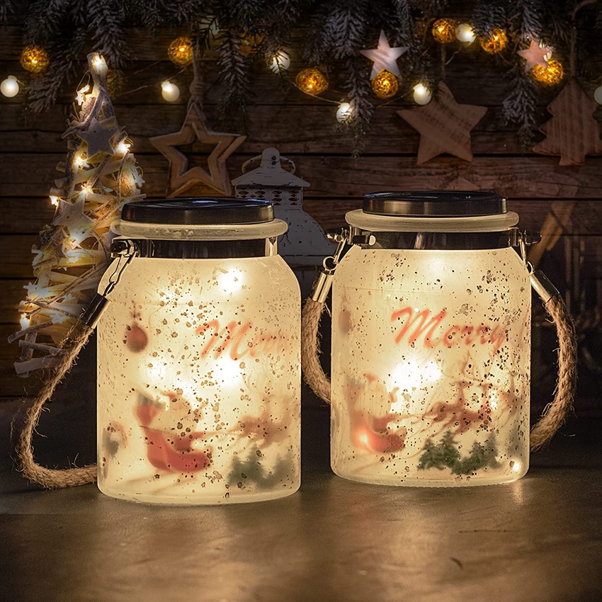 Garden Decorations Solar Lighting Small Fairy Lights For Halloween Mason Jars Lamp