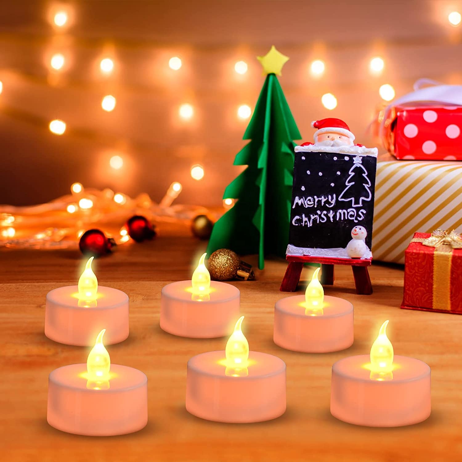 20pack Tea Lights Flameless Led Candle Flickering Warm Yellow Battery Operated Powered Tea Light for Party Wedding B