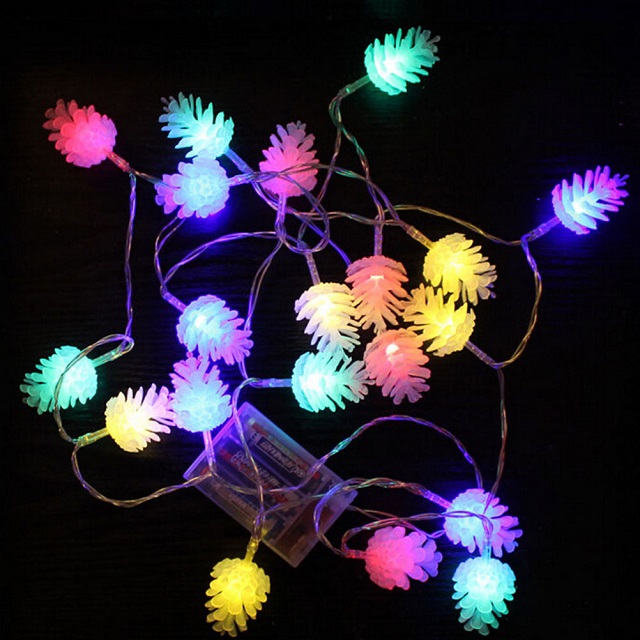 Fairy  20 LED  Pine Nuts LED Light String String Lights Battery Operate for Christmas Halloween Party  Decoration