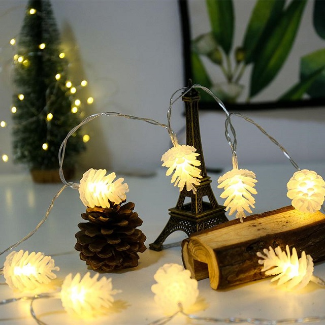 Fairy  20 LED  Pine Nuts LED Light String String Lights Battery Operate for Christmas Halloween Party  Decoration