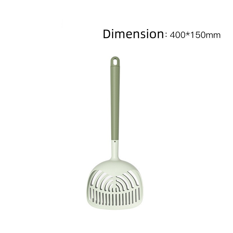 Pet litter shovel Long handle simple litter shovel Green litter shovel PC plastic litter shovel