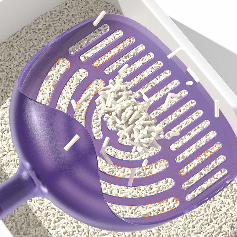 Pet litter shovel Long handle simple litter shovel Green litter shovel PC plastic litter shovel