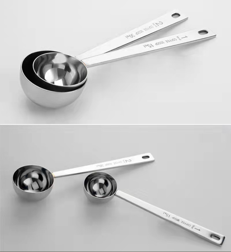 304 stainless steel measuring spoon engraved measuring coffee spoon