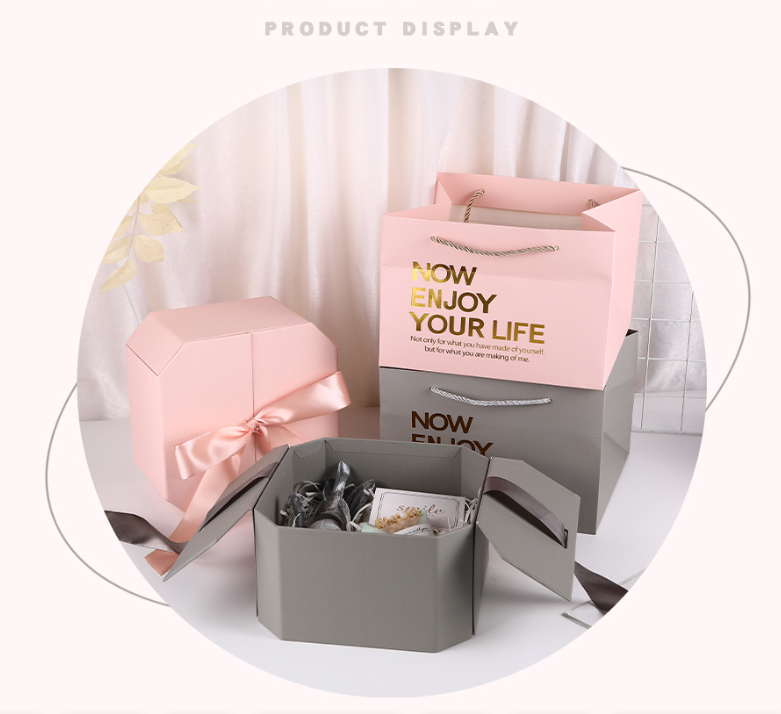 Octagon gift box ins Wind Christmas gift box Wedding Bridesmaids gift box