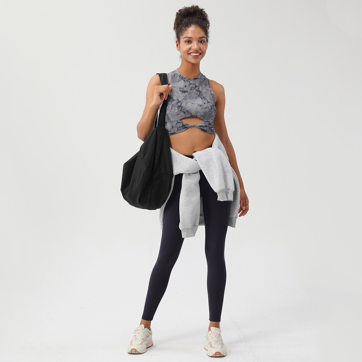 Printed tie dye yoga vest for women lulu Beauty Back Yoga Dress for women ribbed high neck Yoga bra