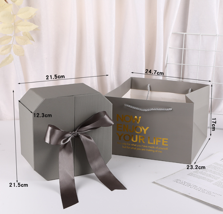 Octagon gift box ins Wind Christmas gift box Wedding Bridesmaids gift box