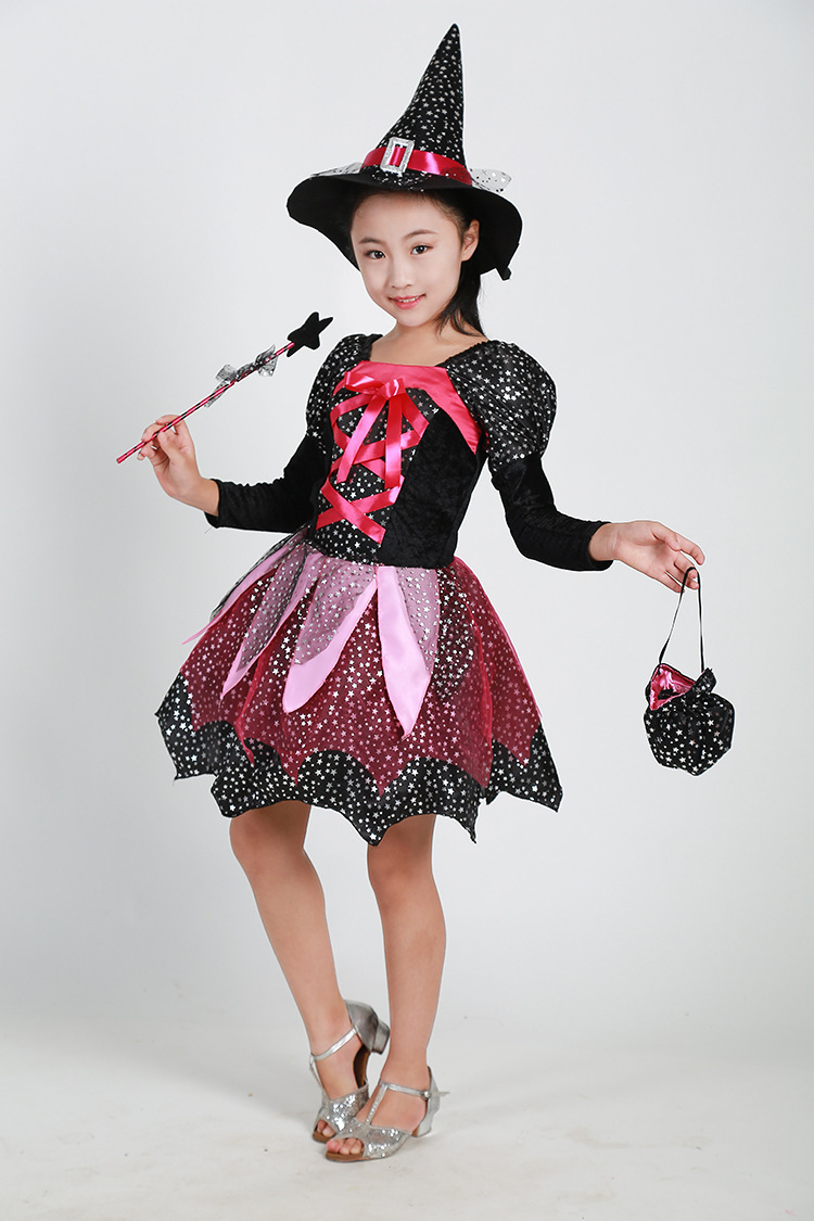 Halloween costumes Children's witches cosplay capes cosplay costumes Available in three pieces
