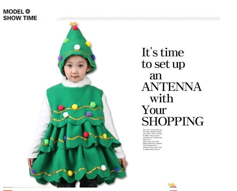 Children's Christmas Tree dance costume Christmas Gift Tree costume /3 pieces available