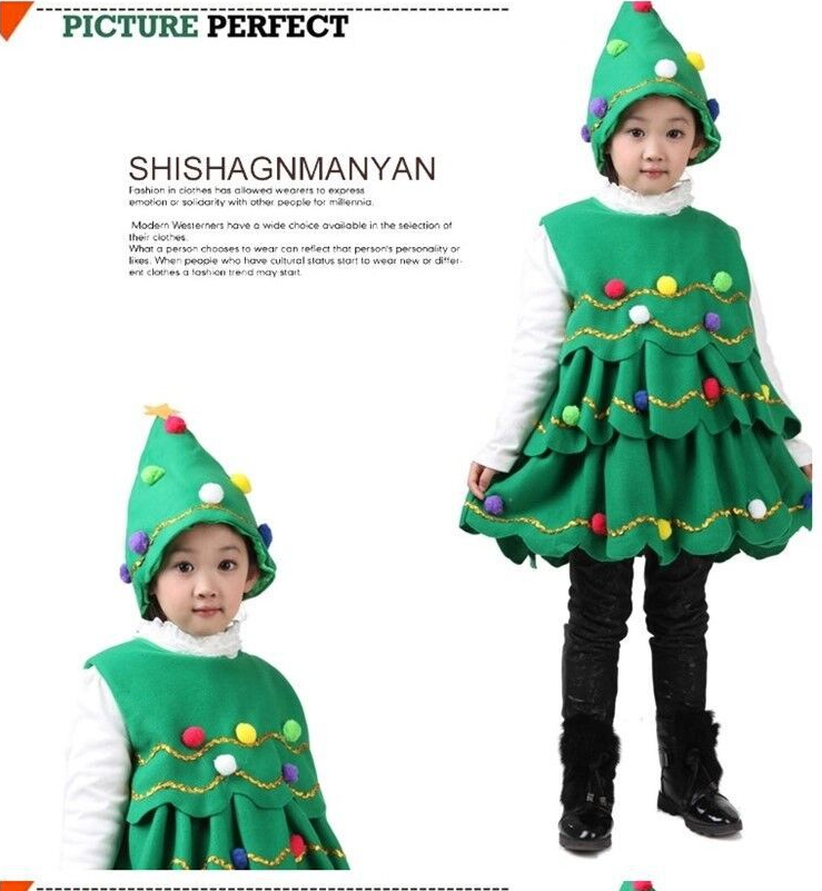 Children's Christmas Tree dance costume Christmas Gift Tree costume /3 pieces available