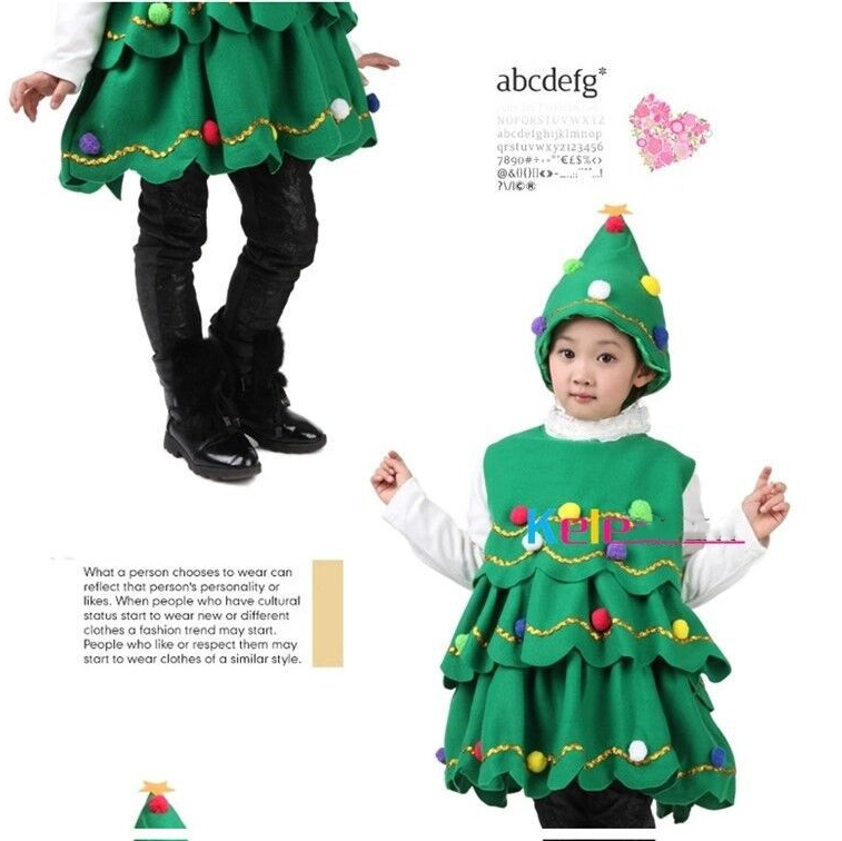 Children's Christmas Tree dance costume Christmas Gift Tree costume /3 pieces available