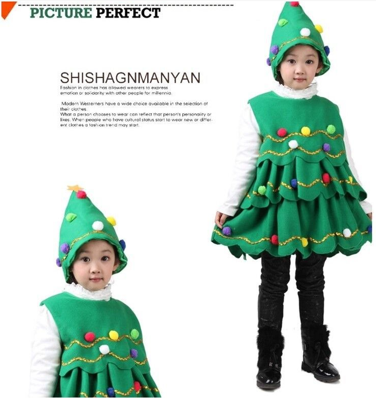 Children's Christmas Tree dance costume Christmas Gift Tree costume /3 pieces available