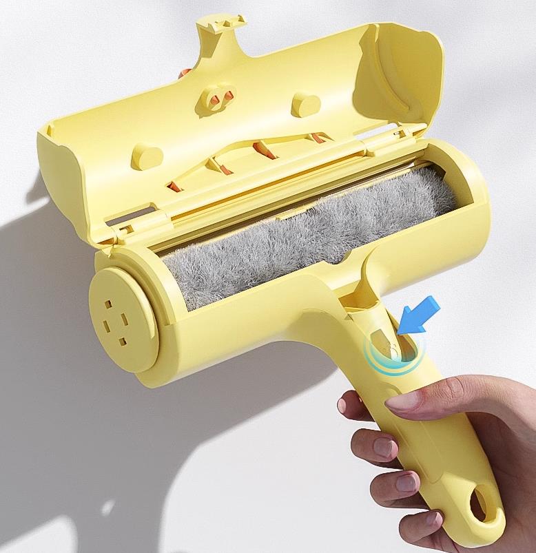 Yellow duck hair remover Rug Hair Cat dog hair Pet products Suction shaving brush Cat hair remover