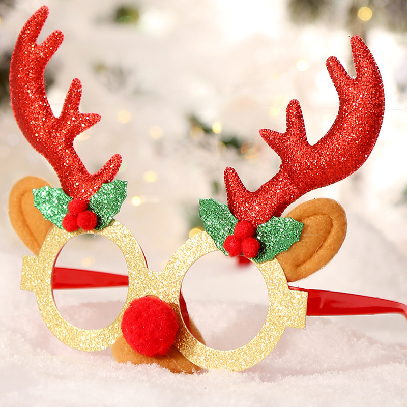Christmas glasses frame Moose funny gift frames Christmas Kids student dress up gift party decorative glasses