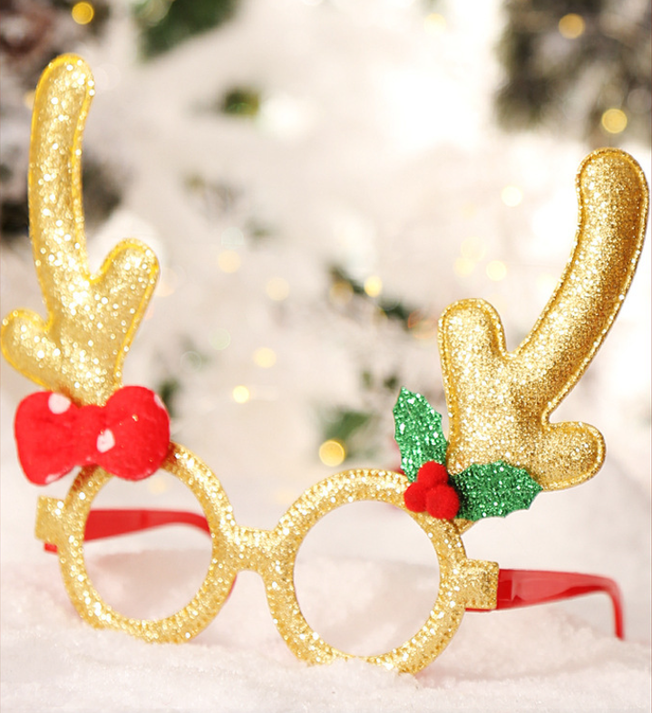 Christmas glasses frame Moose funny gift frames Christmas Kids student dress up gift party decorative glasses