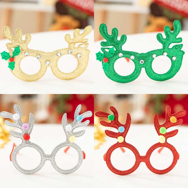 Christmas glasses frame Moose funny gift frames Christmas Kids student dress up gift party decorative glasses