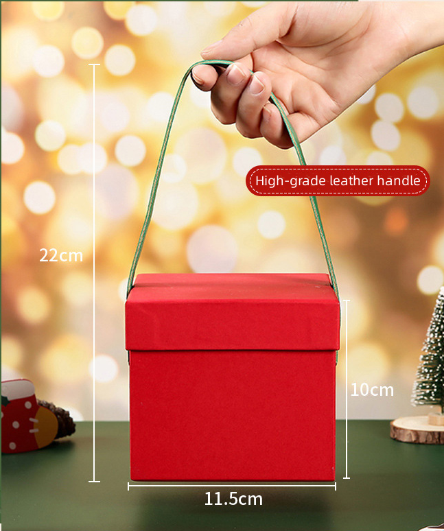 Christmas apple box Christmas Eve transparent gift box Empty box Christmas candy gift box