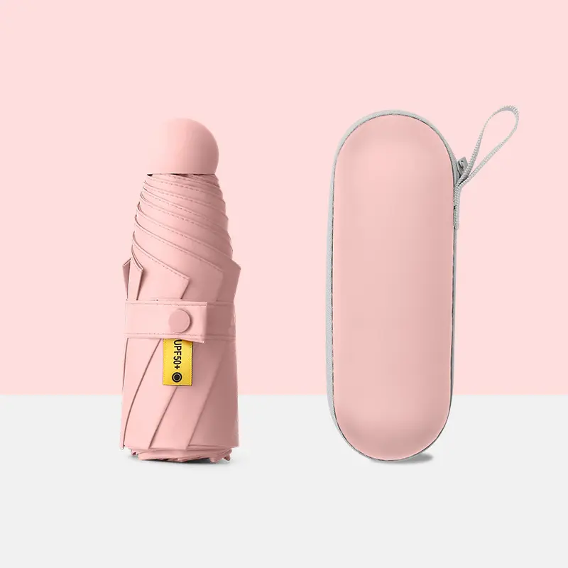 Umbrella for both rain and UV protection Collapsible Mini capsule umbrella-Perfect for travel!