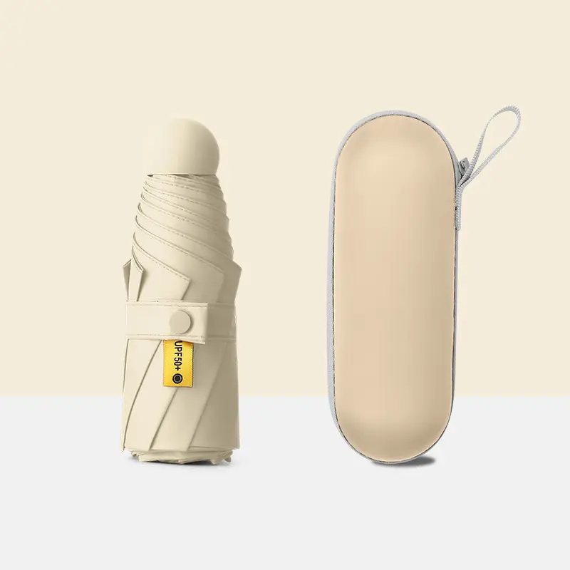 Umbrella for both rain and UV protection Collapsible Mini capsule umbrella-Perfect for travel!