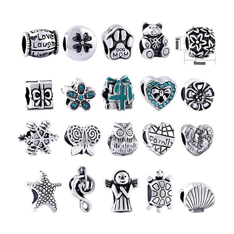 56 DIY Love Box Set - Charm Bracelet Making Kit - Beaded chain - Gift for girls