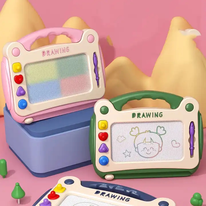 Children's color magnetic drawing board - Baby kindergarten learn to draw graffiti - Removable writing board