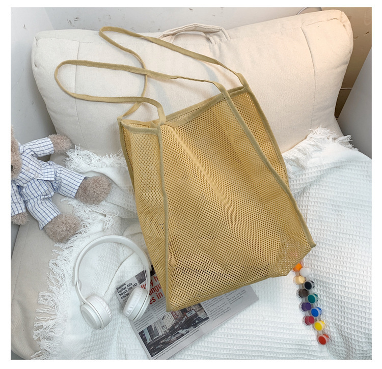 Ins Style - Sheer gauze shoulder Bag - Fashion - Light Beach Bag - Swimming