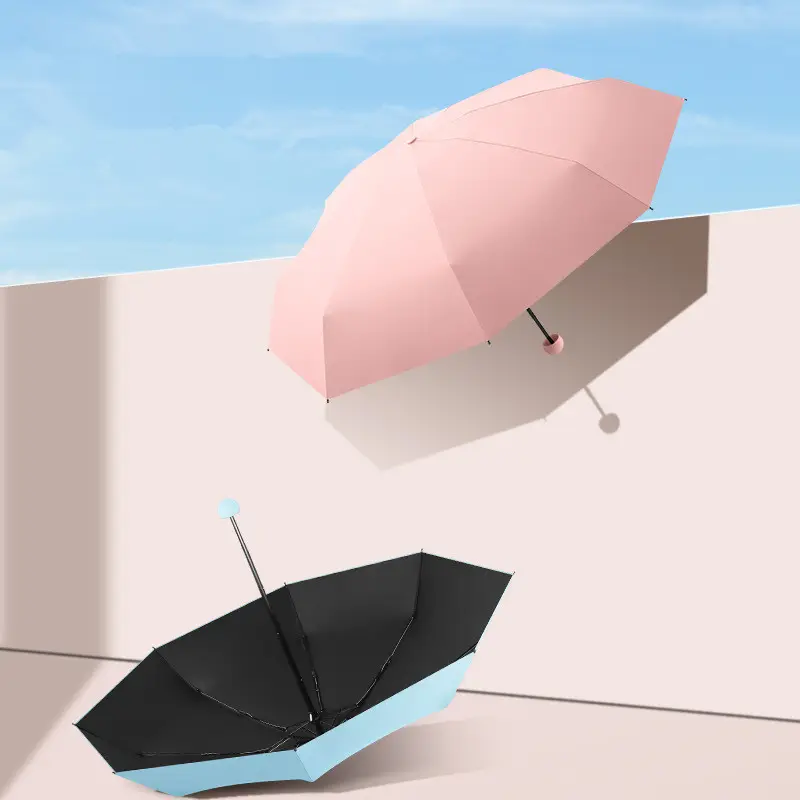 Umbrella for both rain and UV protection Collapsible Mini capsule umbrella-Perfect for travel!