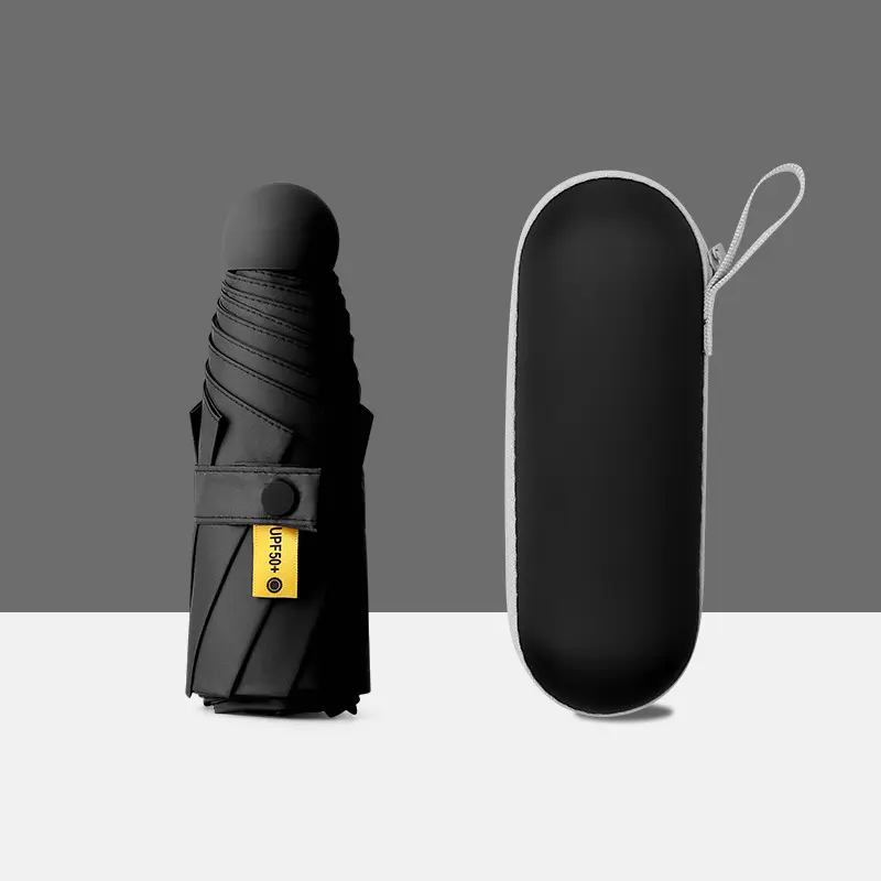 Umbrella for both rain and UV protection Collapsible Mini capsule umbrella-Perfect for travel!