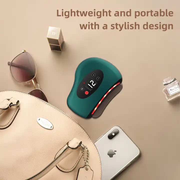 Red Bianstone  Scraping Board- Massager intelligent facial electric scraping instrument- meridian brush- beauty massager