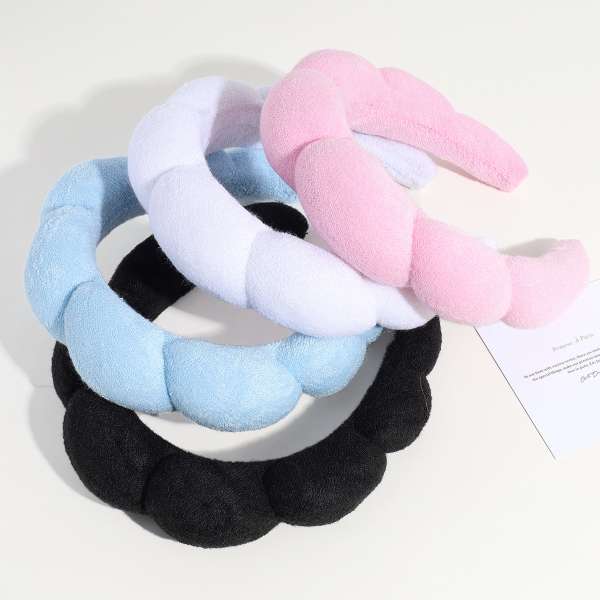 Sponge Headbands- Padded Makeup Headband Soft Hairband -Spa Headband for Women Girls Non Slip Thick Hair
