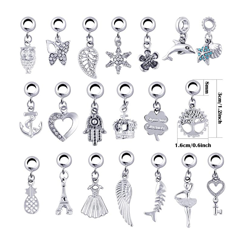 56 DIY Love Box Set - Charm Bracelet Making Kit - Beaded chain - Gift for girls