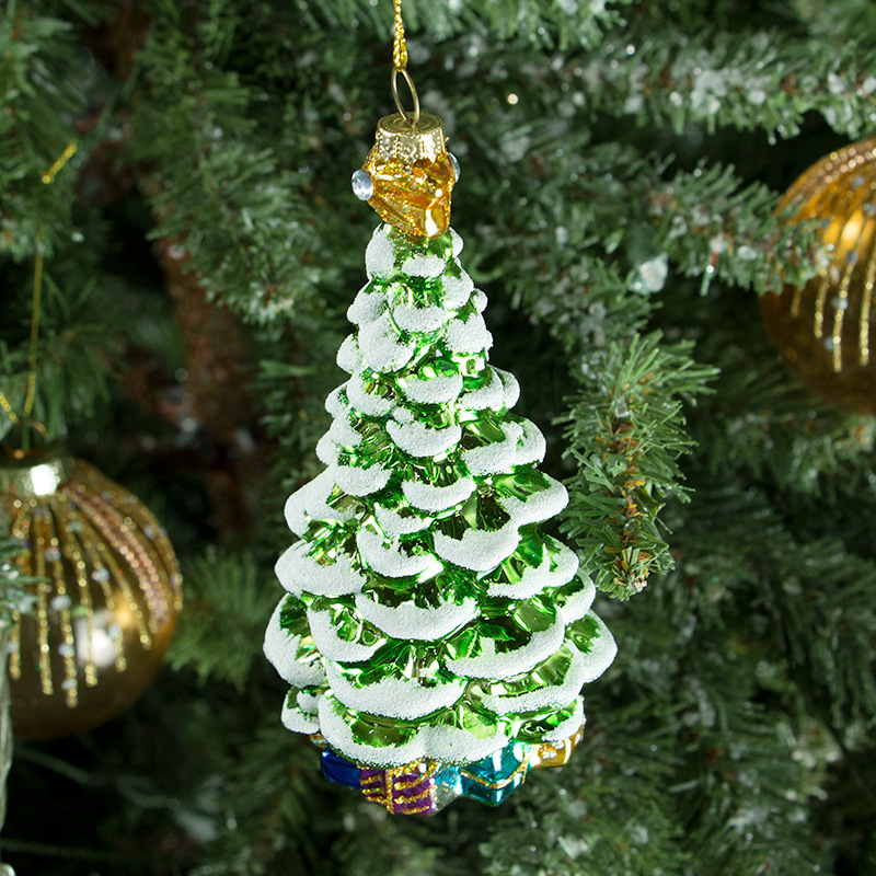 New Christmas Tree Glass pendant - Creative Christmas Decorations -2 packs - Home Party Christmas gift