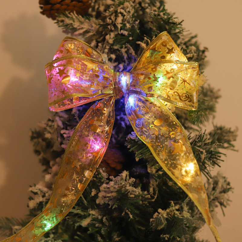 Ribbon light string - Christmas tree decoration light -LED light - satin string light - decorative ribbon