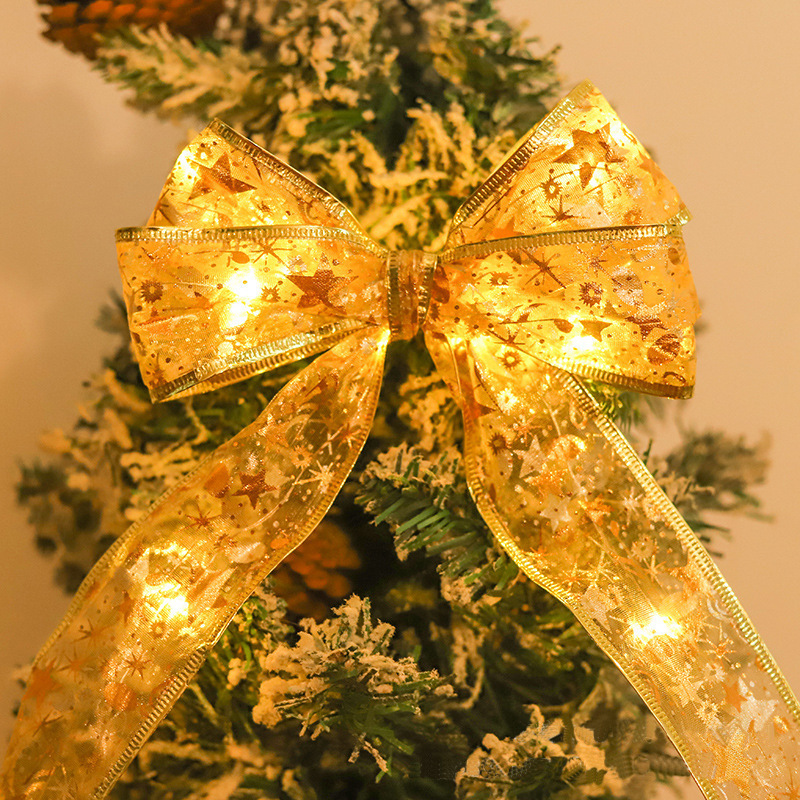 Ribbon light string - Christmas tree decoration light -LED light - satin string light - decorative ribbon