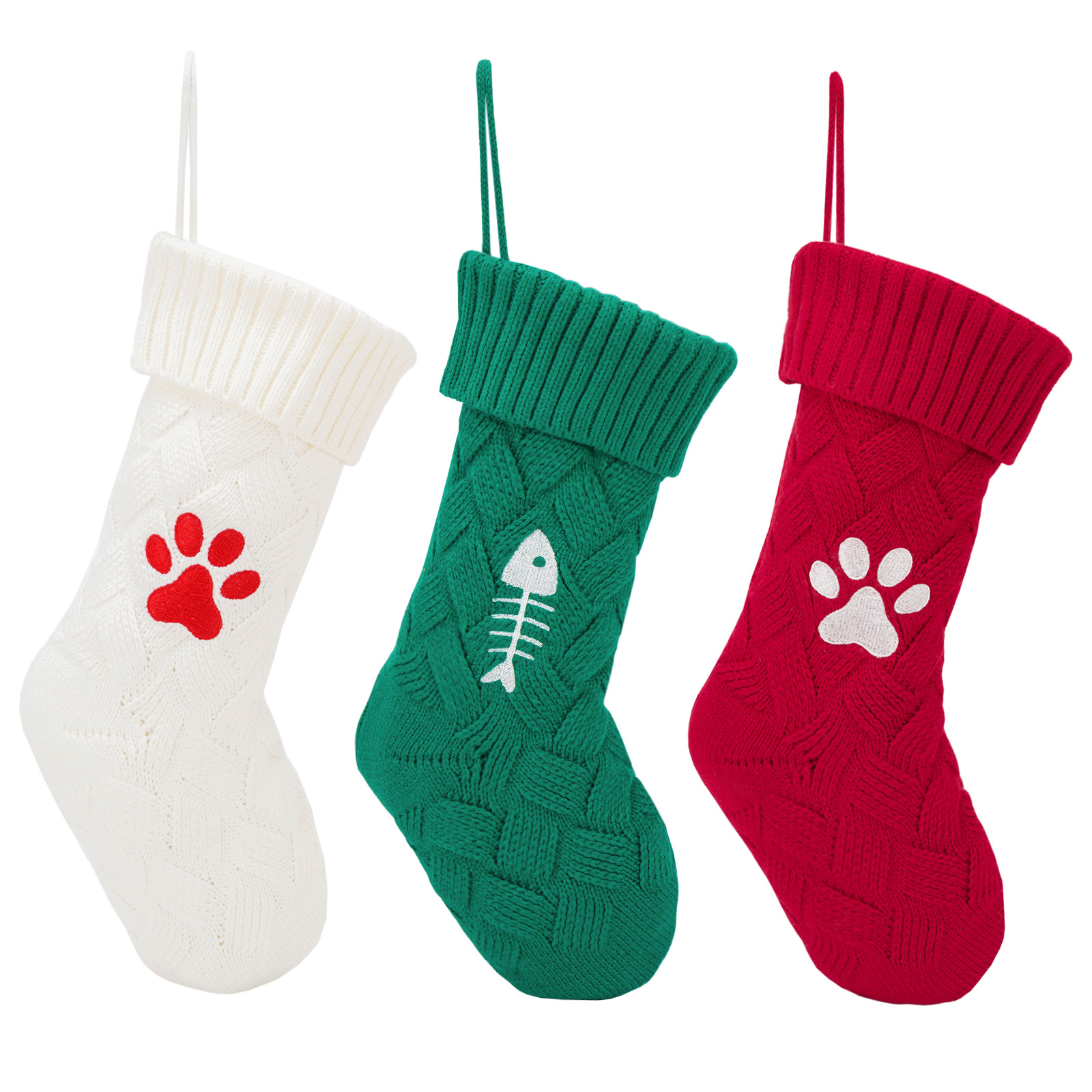 Christmas Socks - New Dog and Cat Christmas knit socks - Christmas Gift Gift Bag - Home Decor