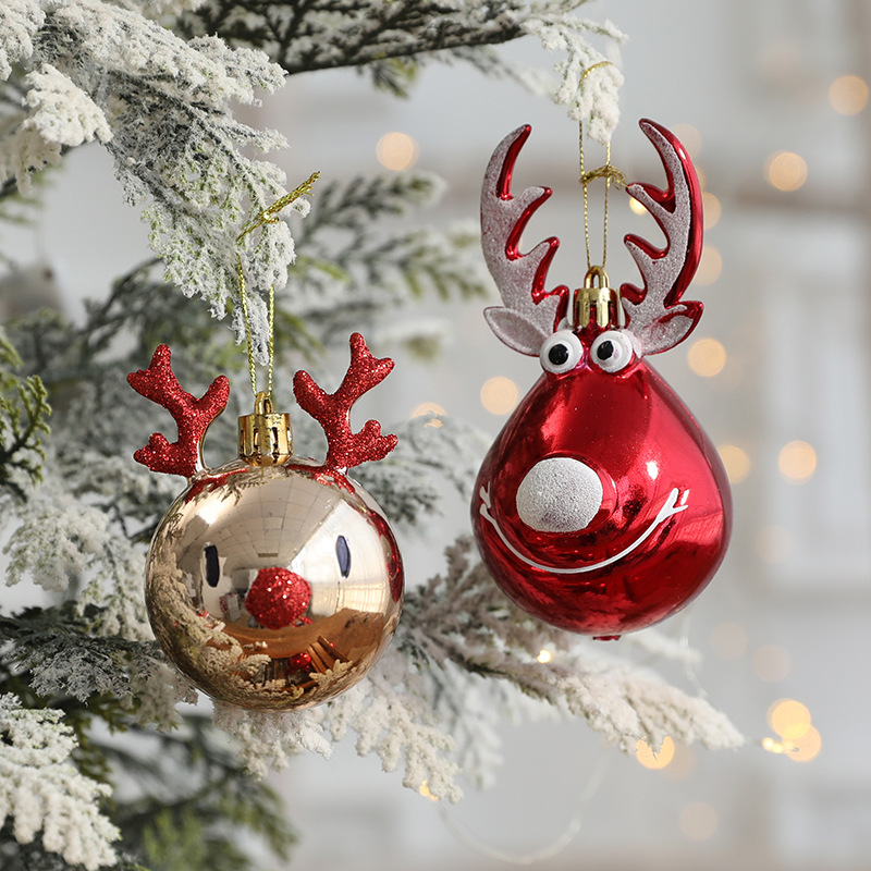 Christmas Decorations - Elk Scene Decoration - Christmas Tree Hangings - Pendants - Hanging balls