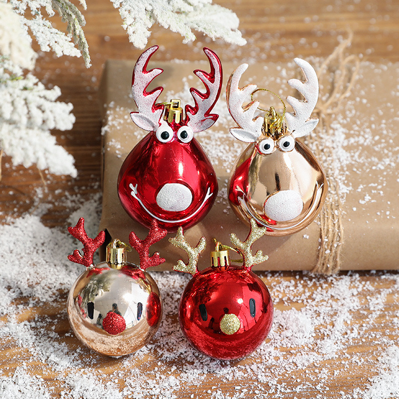 Christmas Decorations - Elk Scene Decoration - Christmas Tree Hangings - Pendants - Hanging balls