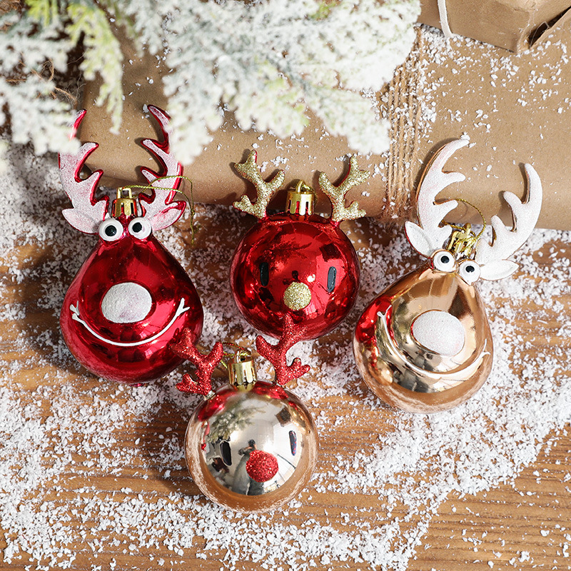 Christmas Decorations - Elk Scene Decoration - Christmas Tree Hangings - Pendants - Hanging balls