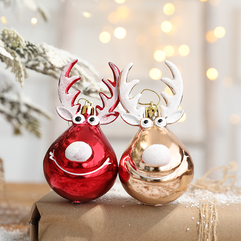 Christmas Decorations - Elk Scene Decoration - Christmas Tree Hangings - Pendants - Hanging balls