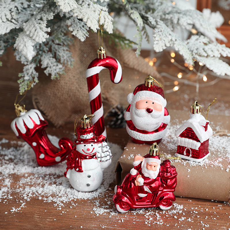 Christmas decorations - Ice cream - Snowman - House - Five-pointed star - Crutches - Combination decorations 
