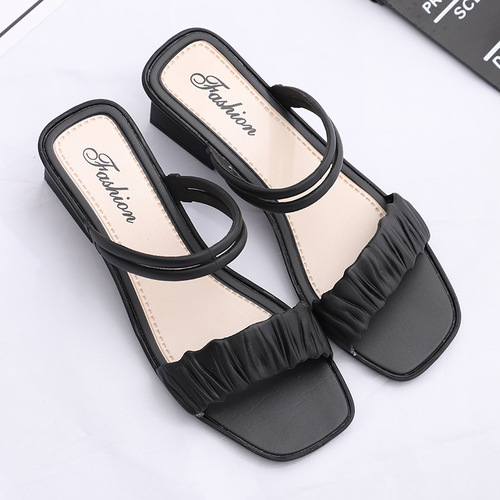 2022  Fashion Designer Women Casual Flat Sandals Slippers Summer Casual Wedge Sandals Shoes for Women and Ladie