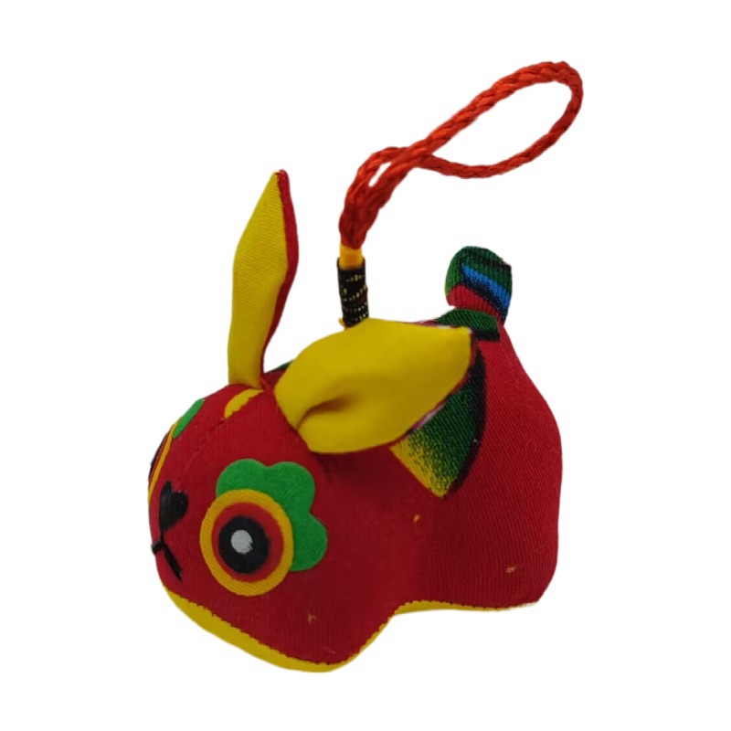 Rabbit Year mascot doll Chinese style handmade fabric rabbit folk zodiac doll home decoration annual meeting gifts