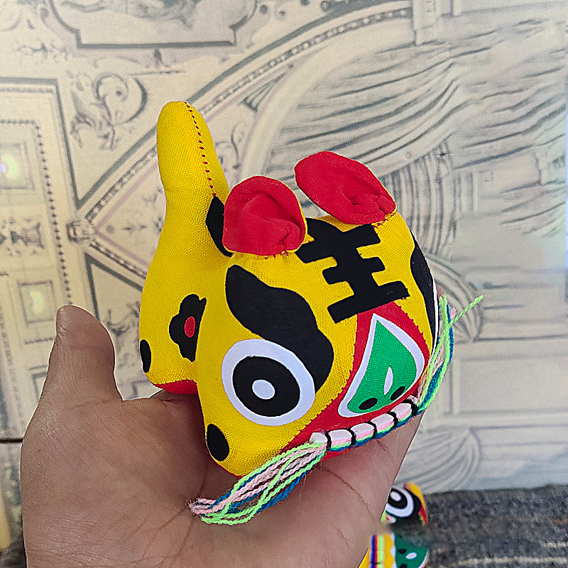 Tiger Year mascot doll Chinese style handmade fabric rabbit folk zodiac doll home decoration annual meeting gifts