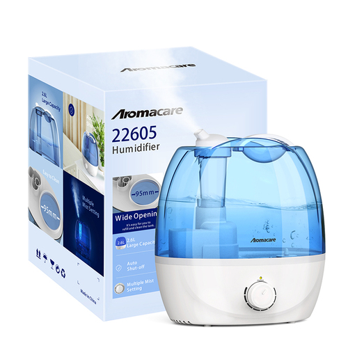Cool Mist 2.6L 28dB Whisper-Quiet Ultrasonic Humidifier  For Bedroom